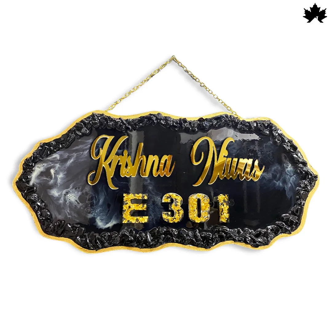 Elegant Hanging – Designer Resin Nameplate | Fankaarlok