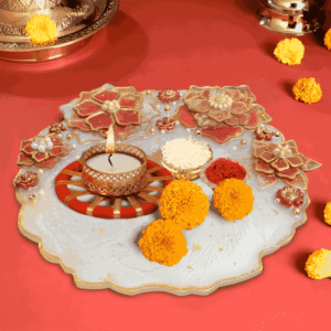 Luxury Pooja Thali for Festive Decor